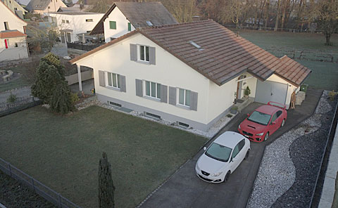 Garagenanbau  Dachlukarnen und ein Balkon